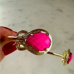 Kendra Scott Pink and Gold Intricate Bracelet